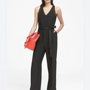Banana Republic V-Neck Jumpsuit, Black